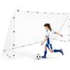 LIFEZEAL Porta da Calcio con Telaio in Metallo, 367 x 124 cm