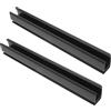 Hohopeti 2 Pezzi Clip Pieghevole Monopezzo per Parabrezza Carrello Golf Nero