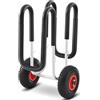 Generic Carrello da trasporto con ruote airless, carrello in alluminio per SUP e tavole da surf, adatto per tavole fino a 15 cm di spessore, facile mobilità per sport acquatici