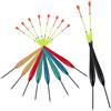 Cabilock 10 Pezzi Set di Galleggianti da Pesca in Legno, Bobber Portatili, Galleggianti ad Alta Sensibilità Coda Visibile, per Lenza, Pesca in Acqua Dolce e Surfcasting