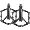 HaloModora Pedali per bicicletta in lega di alluminio con cuscinetti sigillati, piattaforma antiscivolo per MTB e bici da strada, asse in acciaio Cr-Mo leggero, perni antiscivolo per 12 x 9,5 cm (A)