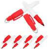 ifundom 6 Pezzi Golf Ball Marker Pen Golf Ball Alignment Pen Penna Marcatrice a Inchiostro Oleoso Rosso con Portachiavi per Competizione e Pratica
