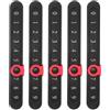CALLARON 5 Pezzi Segnapunti per Biliardino in Plastica Nero Marcature Chiare e Design Elegante, Contatore Punteggi Compatto per Gioco da Tavolo Calcio