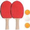 FGDTREE Racchette da ping pong altamente rimbalzanti con impugnatura comoda con 3 palline racchette da pingpong per principianti mazza da allenamento professionale