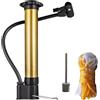 Generisch Set di 3 mini pompa ad aria portatile con ago per pallone e borsa a rete, pompa manuale in metallo dorato, 170 g, 140 psi, per biciclette, palloni e articoli gonfiabili, compatte da viaggio