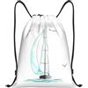 Kfjghhl Blu Barca a vela Coulisse Zaino Borsa Sport Sackpack Bulk Cinch Gym Bag Donne Uomini Bambini Sport All'aperto, Nero , S, Vacanze