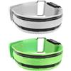 POPETPOP 2 Pezzi LED Glowing Bracelet Fascia da Braccio Luminosa, Nylon, Lampeggio Lento, Leggero, Batteria a Bottone, per Outdoor e Ciclismo, per Corsa Notturna