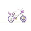 Tecnobike Shop Dino Bikes K-Pop Idol 16 Bicicletta Bambina con Rotelle Rimovibili, Telaio in Acciaio, Freno Anteriore e Posteriore, Cestino, Portabambola, Ruote Gonfiabili