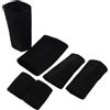 ibasenice 6 Pezzi Set di Protezioni Sportive, Ginocchiere, Gomitiere e Polsiere Sottili in Nylon, Poliestere e Spandex, Nere, Traspiranti, per Basket e Running