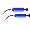 GALPADA Pompa Aria Portatile per Palloni, Doppia Azione, 2 Set Blu | Plastica Resistente, Tubo Supporto, Facile da Trasportare, per Basket e Calcio, Kit Doppio