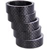 JIASHUNHE Distanziali Bici Manubrio Distanziatore Stelo rondella Serie sterzo for Bicicletta 5 10 Anello in Carbonio in Lega di Alluminio da 15 mm Adatto for canotto Forcella 28,6(10mm Carbon 5pcs)