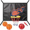 Sumapner Canestro da basket per trampolino, con 3 palloni da basket e pompa e ganci, facile da installare, accessori universali per gioco di obiettivi adatto per trampolino da 8 10 12 14 15 16 FT trampolino