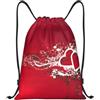 Pidgazdfgv Zaino con coulisse per San Valentino Sport Gym Sackpack Tasche in rete Borsa a corda resistente all'acqua Donne Uomini, Nero , S, Classico