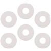 SHINEOFI 6 Pezzi Guarnizioni in Silicone per Valvole Aria per Gommoni Gonfiabili, Rondelle di Tenuta Ermetica in PVC Bianco, Accessori Portatili per Sport Acquatici All'aperto