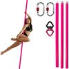 PRIOR FITNESS Asta di volo, certificata SGS, asta girevole da 3 m, per 3,7-4,6 m