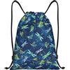 Richugui Borsa con coulisse, con elfo magico, libellula, zaino per donna/uomo, con coulisse, per palestra, yoga, viaggio, portatile/leggero, Nero , Taglia unica