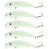 WATIIFUFU Esche Artificiali con Azione di Nuoto Realistica 5 Pezzi Luminescenti per Pesca Notturna Hard Bait in Plastica Verde Dimensioni 7x2.5x1.5 Cm, Facile in Acqua Dolciastre e Salata
