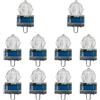 Generisch 10 luci LED blu subacquee da pesca a forma di diamante, per pesca notturna, custodia rigida impermeabile per acqua dolce e salata, LED a risparmio energetico, 4,5 x 2,5 cm