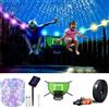 Gonoce Kit di accessori per trampolino, canestro da basket con 3 mini palloni da basket, irrigatore per trampolino da 12,7 m, luci solari con 8 modalità, adatto per trampolino da 2,4 m, 3,4 m, 4,6 m, 4,6 m
