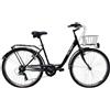 CLOOT Bicicletta da passeggiata urbana Relx 26 con cestino portapacchi cambio 6 velocità telaio basso comodo stile classico comfort quotidiano uso città leggero accesso facile design elegante uomo