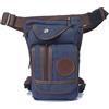 WANGBINGXING Marsupio Gamba Moto Borsa Da Gamba, Coscia In Tela Uomo A Tracolla Multifunzionale for Motocicletta Cintura for Culla(Blue)