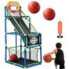 Generico Di Pallacanestro Da Interno Con Pallone E Canestro Regolabile In Altezza