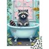 UVTMWVTCUSIQ Procione Vasca Vintage Puzzle 1000 Pezzi Carta Puzzle per Adulti Relax Decorazione Casa Attività di Famiglia Regalo 38x26cm/1000pcs