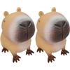 Generic Capybara generico Squeeze giocattolo carino Stress sollievo Decompressione Anti-Stress Toy Fun Christmas Regali for bambini adulti (2 set di 2 carini Capybaras)