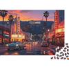 DAFUfbw Neon Light Jigsaw Puzzles 1000 Piece Recyclable Vintage Cityscape Puzzle per Elderly Educativo Game Decompressione Ideal per Holiday Blessings Gift 52x38cm/1000pcs