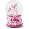 Mousehouse Gifts Palla di neve musicale per bambini con unicorno Regalo per bambini