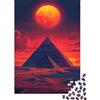 UVTMWVTCUSIQ Piramide Tramonto nel Deserto Puzzle 1000 Pezzi Carta per Adulti Paesaggio Notturno Puzzle per Famiglia Relax Decorazione Casa Regalo 38x26cm/1000pcs