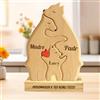 zyinoant Puzzle Personalizzato con Famiglia di Orsi in Legno con 2-7 Nomi，Puzzle Legno Incisione Laser per Compleanno, Anniversario Festa Della Mamma e Papà, Personalizzata Regalo per La Famiglia (1Pcs)