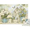 UVTMWVTCUSIQ Casetta da Giardino Puzzle 1000 Pezzi Gioco di Puzzle 1000 Pezzi Carta Puzzle per Adulti Fiori Stile Rustico Relax Casa Regalo 38x26cm/1000pcs