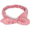 styleBREAKER Fascia capelli donna con fiocco e pois,Rosa antico-Beige