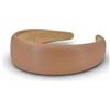 styleBREAKER Cerchietto imbottito donna in similpelle,Marrone chiaro