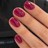 MouyouGlow Unghie Finte Corte MouyouGlow,Squadrata Rosso Scuro con Sfumature Violacee Elegance Unicolore Design Short Press on Nails,Dark Cherry Plain Pure Colour Gel Estate INS Artificial Acryl Fake Nails