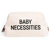 Childhome, Astuccio da toilette per neonato/bambino, sacchetto per WC, idrorepellente, spazioso, chiusura lampo, baby necessities, ecru/nero