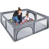 Kidsgigglz Box Bambini, Recinto 180x200cm in Tessuto Oxford, Rete Traspirante, Giochi per Neonati, Safe No Gaps, Centro Attività