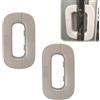 Cemssitu Fridge Lock, Refrigerator Lock, Cabinet Locks Baby Proofing, Self-Adhesive Fridge Lock Latch System, Heavy Duty Freezer Lock for Upright Freezer (Brown - 2 Pack)