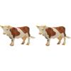 Bullyland 62610 - Mucca Fanny Pezzata, Bianco/Rossa (Confezione da 2)