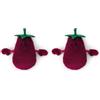 NICI 61862 Mini MagNici Melanzana di peluche con calamita, aderisce a superfici metalliche, lavagne magnetiche e manici della borsa diventando un compagno di viaggio, 7 cm, viola (Confezione da 2)