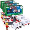 BRIO World - Treno passeggeri telecomandato, Treno in legno 3+, per bambini (Confezione da 3)