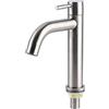 Hapivida G1/2 Rubinetto Singolo Freddo in Acciaio Inossidabile, Freddo Lavabo Acqua Rubinetto per Lavello da Cucina in Nichel Spazzolato, Rubinetto per Lavabo Rubinetto per Bagno (Cilindro)