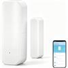 SENCKIT Rilevatore WiFi per porte e finestre, sensore di contatto intelligente per finestre, rilevatore magnetico wireless con avvisi di benentificazione gratuiti, compatibile con Alexa Google Assistant