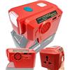 MAKBOS convertitore di corrente a batteria Per Einhell da 200 W, 18 VDC a 220 V230 V AC Sinus puro, adattatore con lampada LED USB USB C e prese da 230 V, (batteria non inclusa)