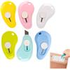 pcsfoe Confezione da 6 taglierina piccola, mini cutter, mini cutter, taglierina portatile, piccolo, universale, coltello da cancelleria per busta, pacchetto, taglio carta, cartone, scatola o imballaggio