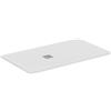 Ideal Standard - Ultra Flat S+, Piatto doccia rettangolare ultrasottile in resina effetto pietra, 140x80cm, Ideal Solid, Scarico lato corto, Bianco