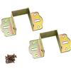 WANLIAN Staffe per letto, ferramenta per telaio letto, 40 mm, staffe per il collegamento a legno, testiere e pediere (2 pezzi) con viti