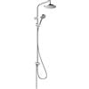 hansgrohe Vernis Blend - Colonna doccia senza miscelatore, Sistema doccia (⌀ 205 mm) con deviatore, doccetta (2 getti), tubo, asta e soffione doccia tondo (1 getto), cromo, 26272000