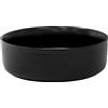 LuxeBath Lavabo da Appoggio in Ceramica Nero Opaco Ø 360 x 120 mm Lavandino Rotondo Moderno Lavamano con Foro di Scarico Sanitari Lavello Elegante per Bagno Toilette WC